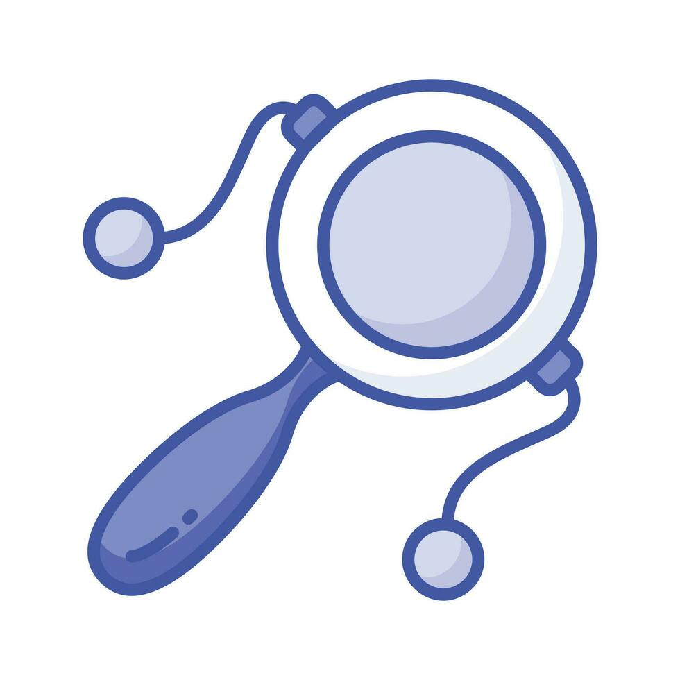 Check this carefully designed icon of baby rattle in trendy style, customizable vector