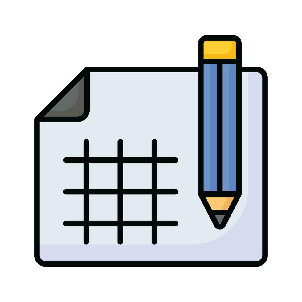 Architecture work vector design in modern style, isolated on white background