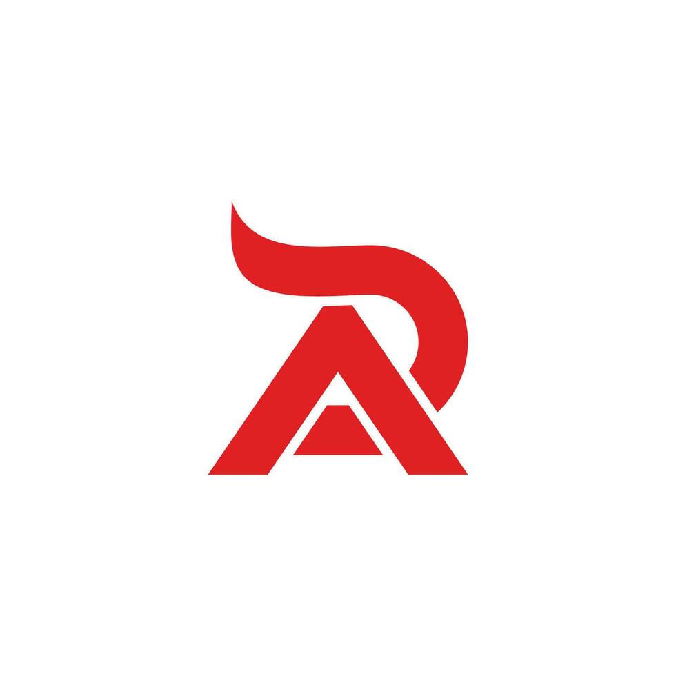 letter ar simple geometric curve logo vector