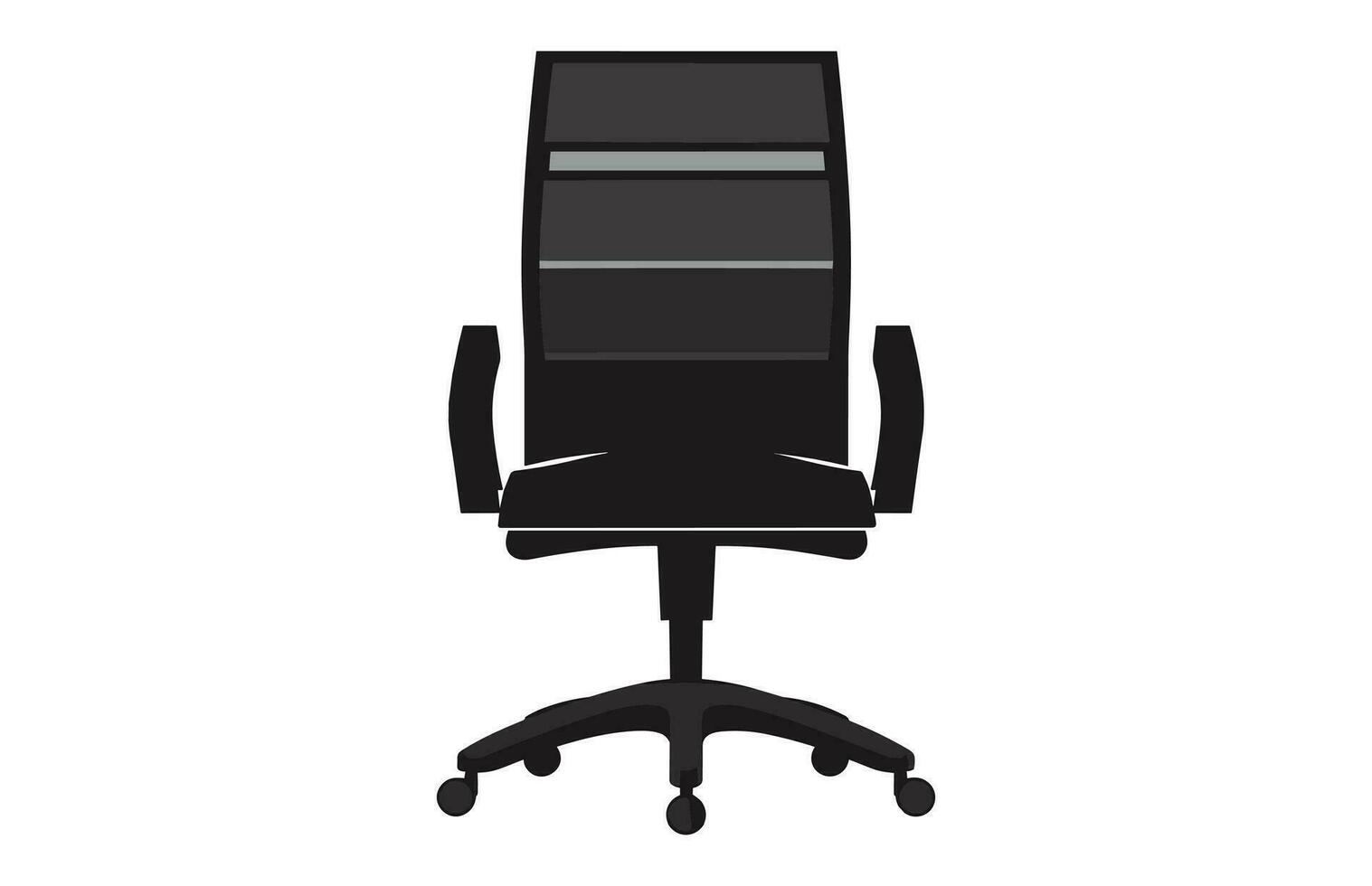 oficina silla silueta vector aislado en un blanco antecedentes