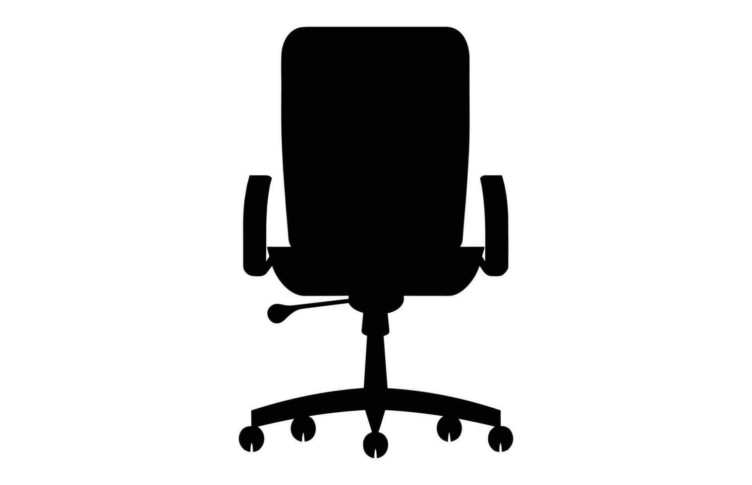 oficina silla silueta vector aislado en un blanco antecedentes