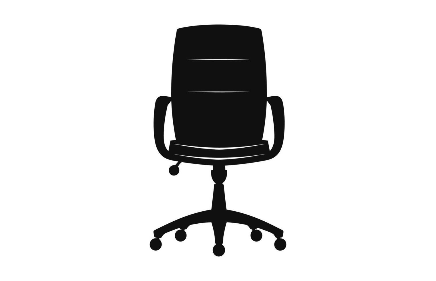 An Office chair silhouette vector Free