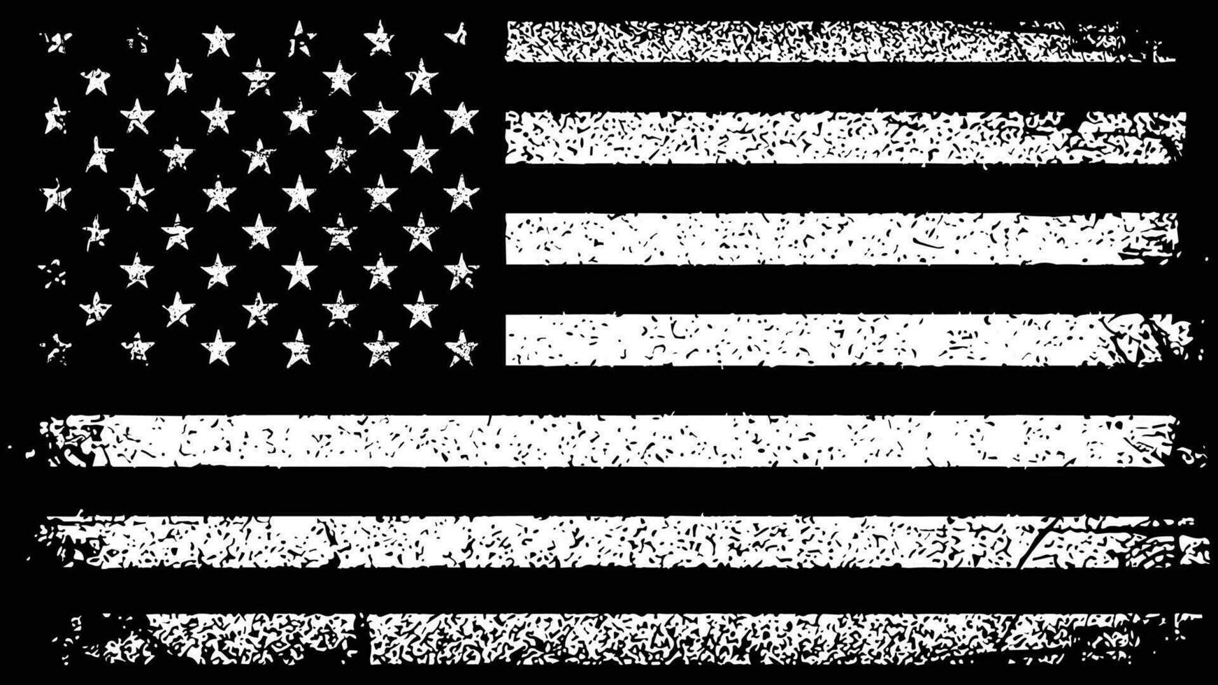 American Distressed Flag Design. USA Grunge Flag Design vector