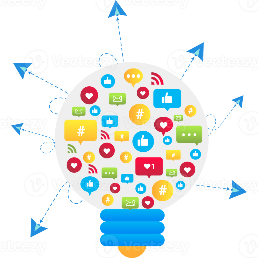 social media illustration png