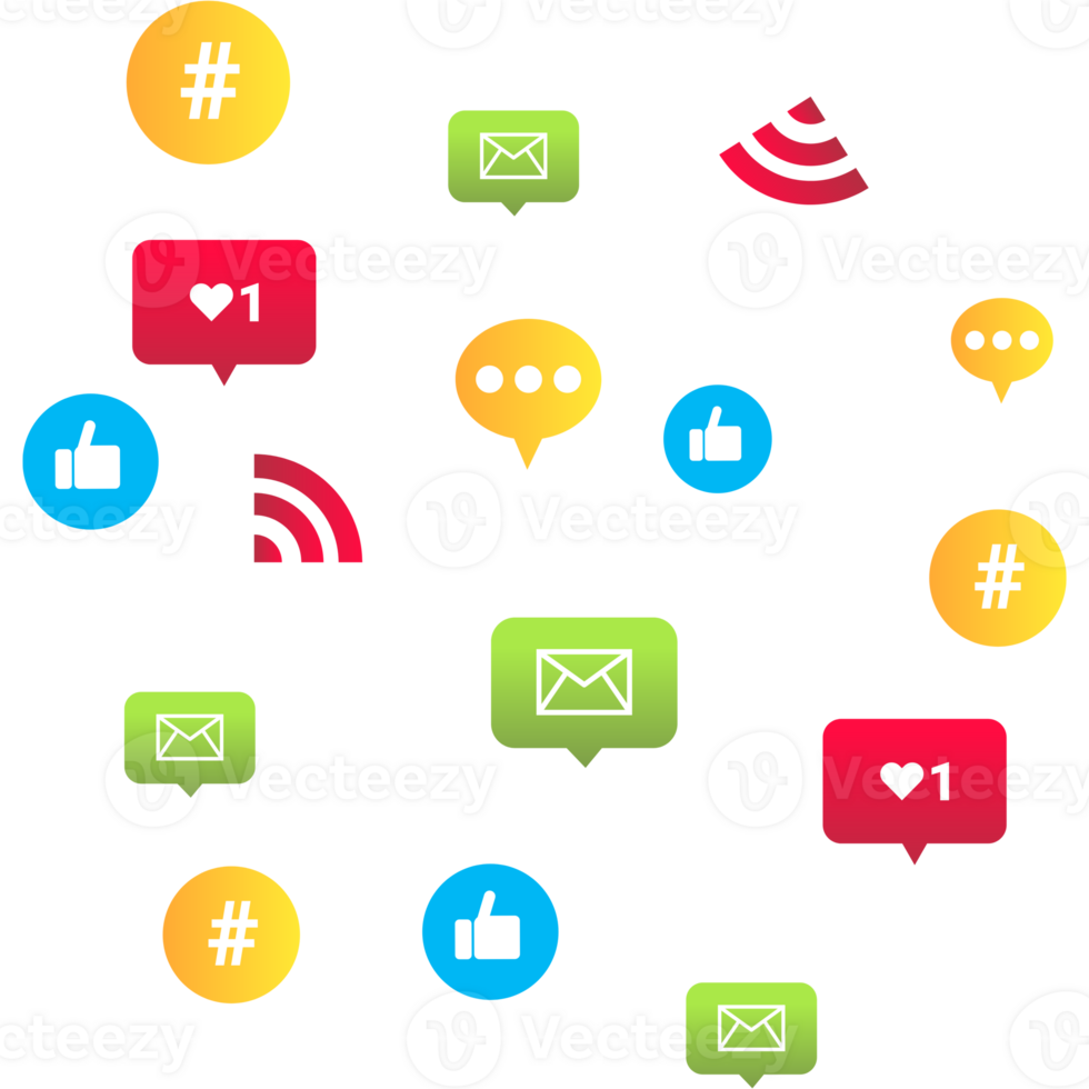 social media illustration png