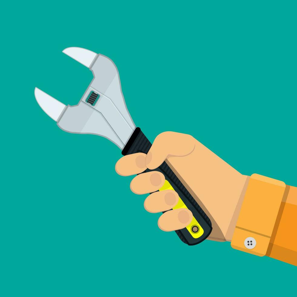 Allen wrench with plastic handle. vector illustration in flat style