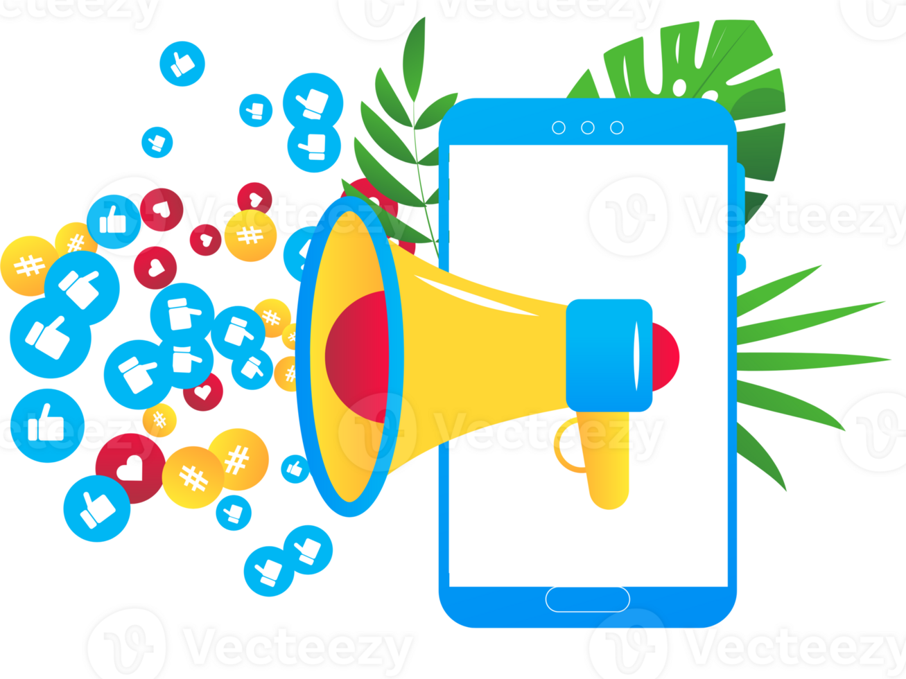 social media illustration png