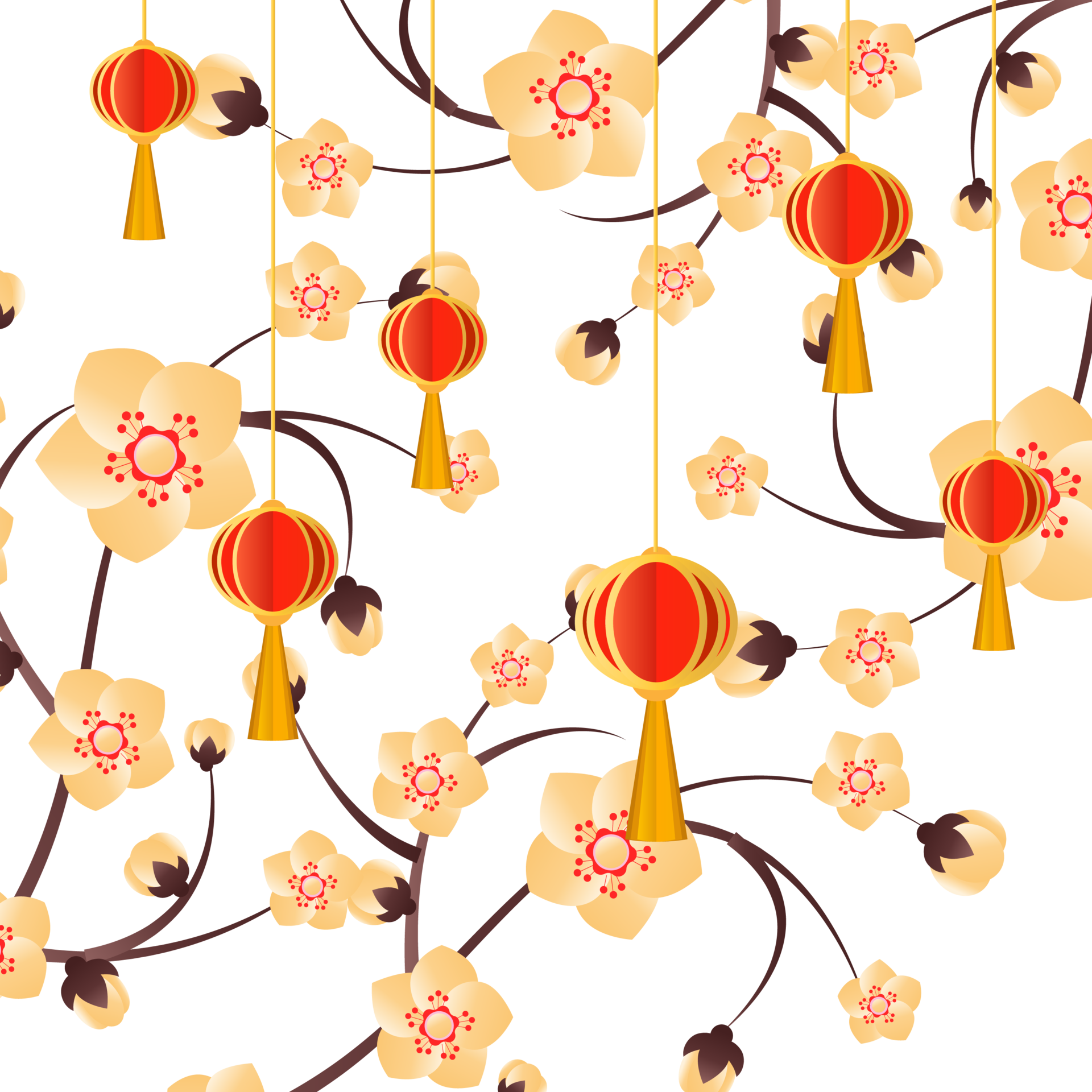 peach flowers illustration 35630560 PNG
