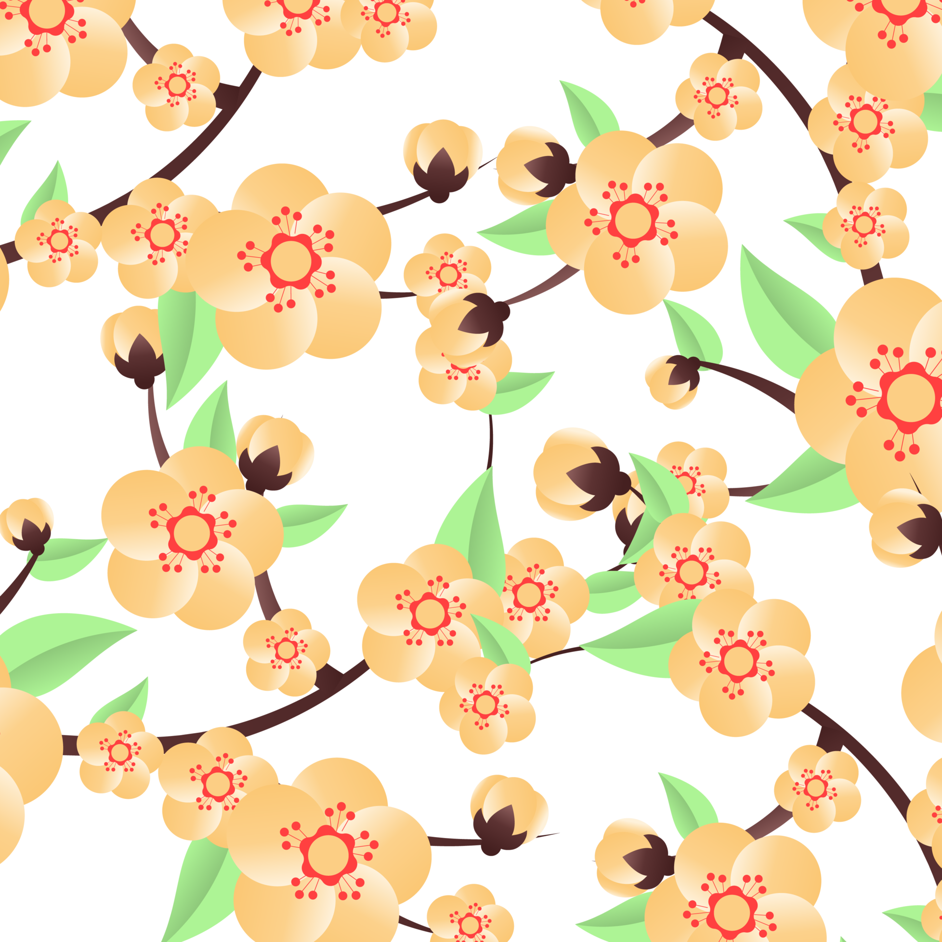 peach flowers illustration 35630568 PNG