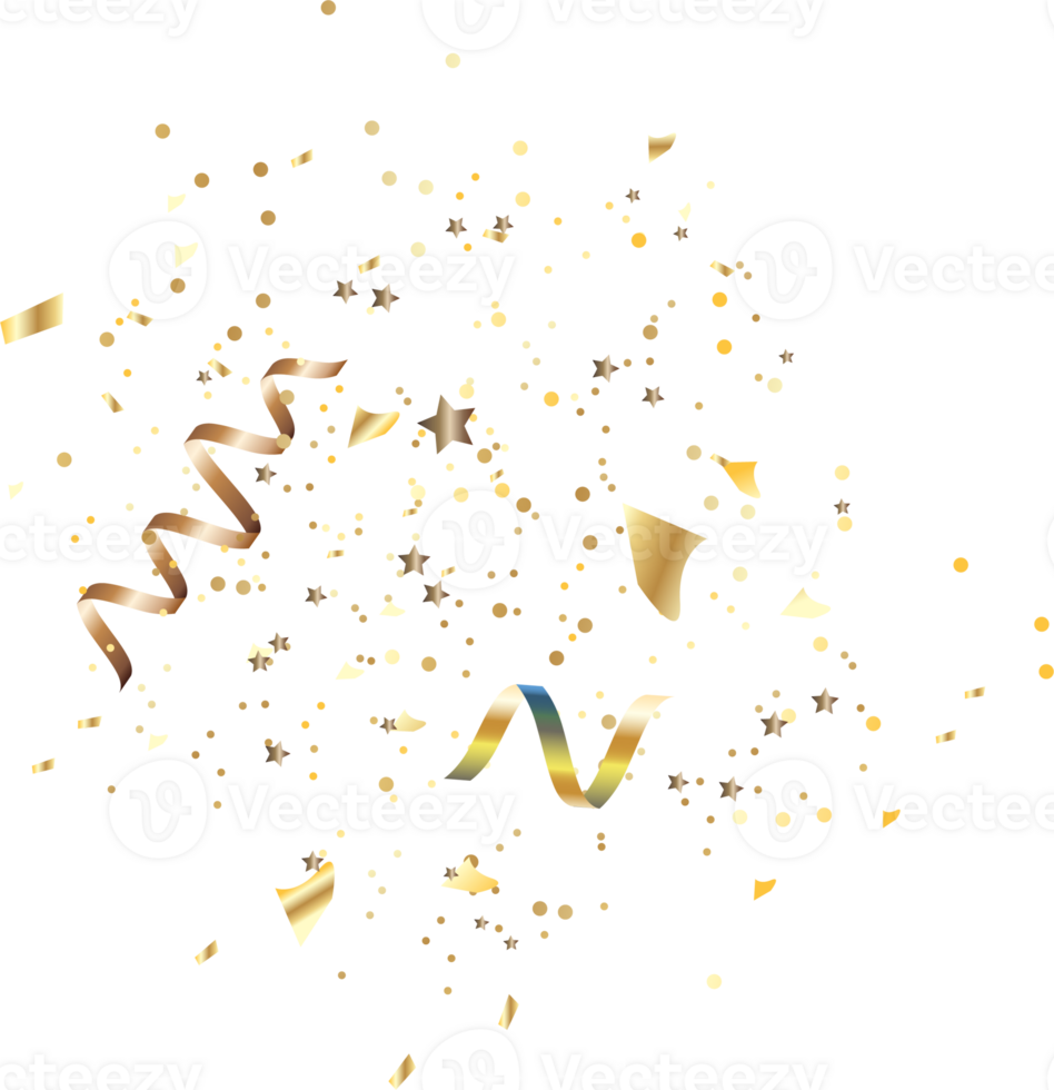 festive serpentine and confetti png