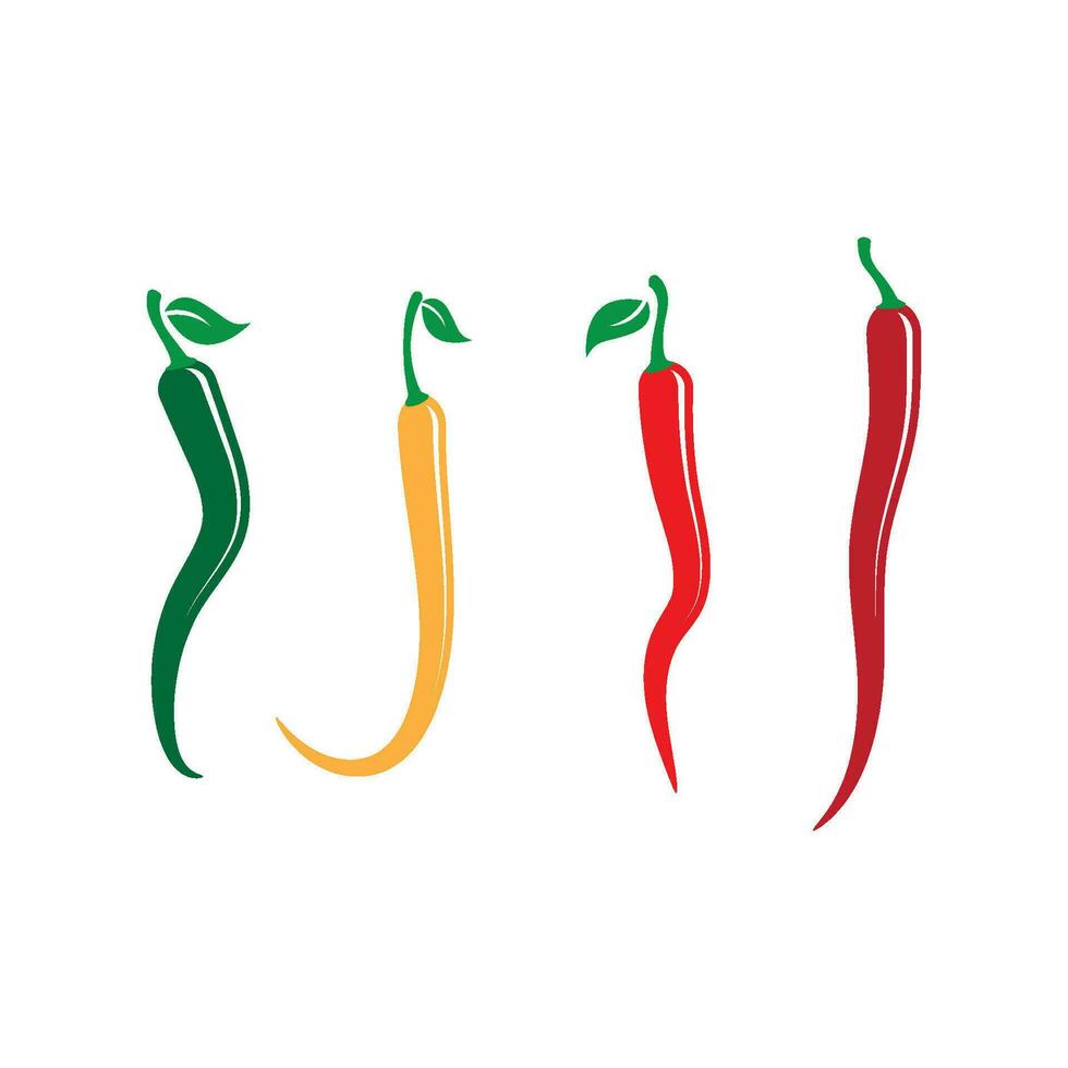 Red hot natural chili icon vector Illustration