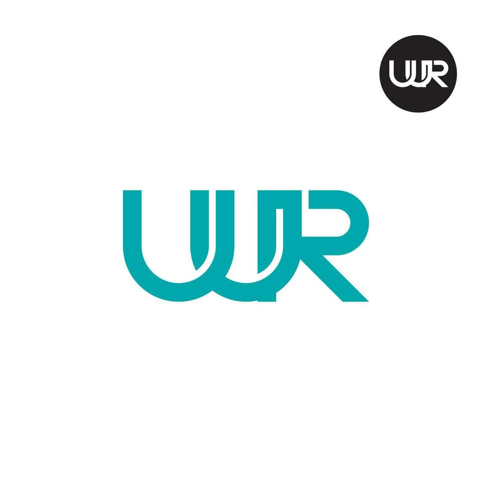 Letter UUR Monogram Logo Design vector