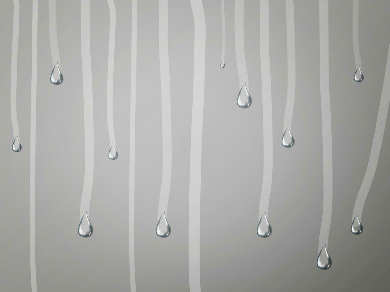 gray water droplets rain background. vector illustration