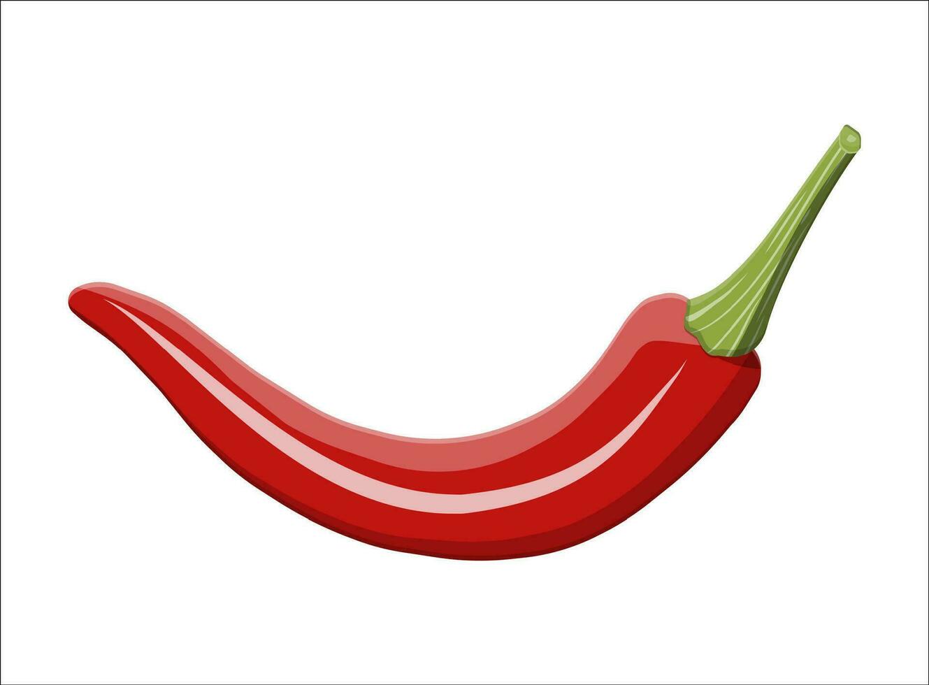 Chili pepper vegetable isolated on white background. Chili pepper, spice. Mexican cuisine. Vector illustration in flat style