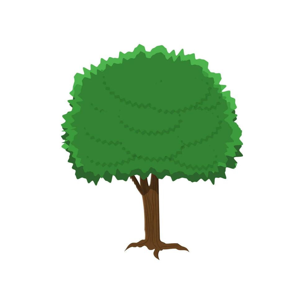 chestnut tree in flat style isolated on white. vector illustration