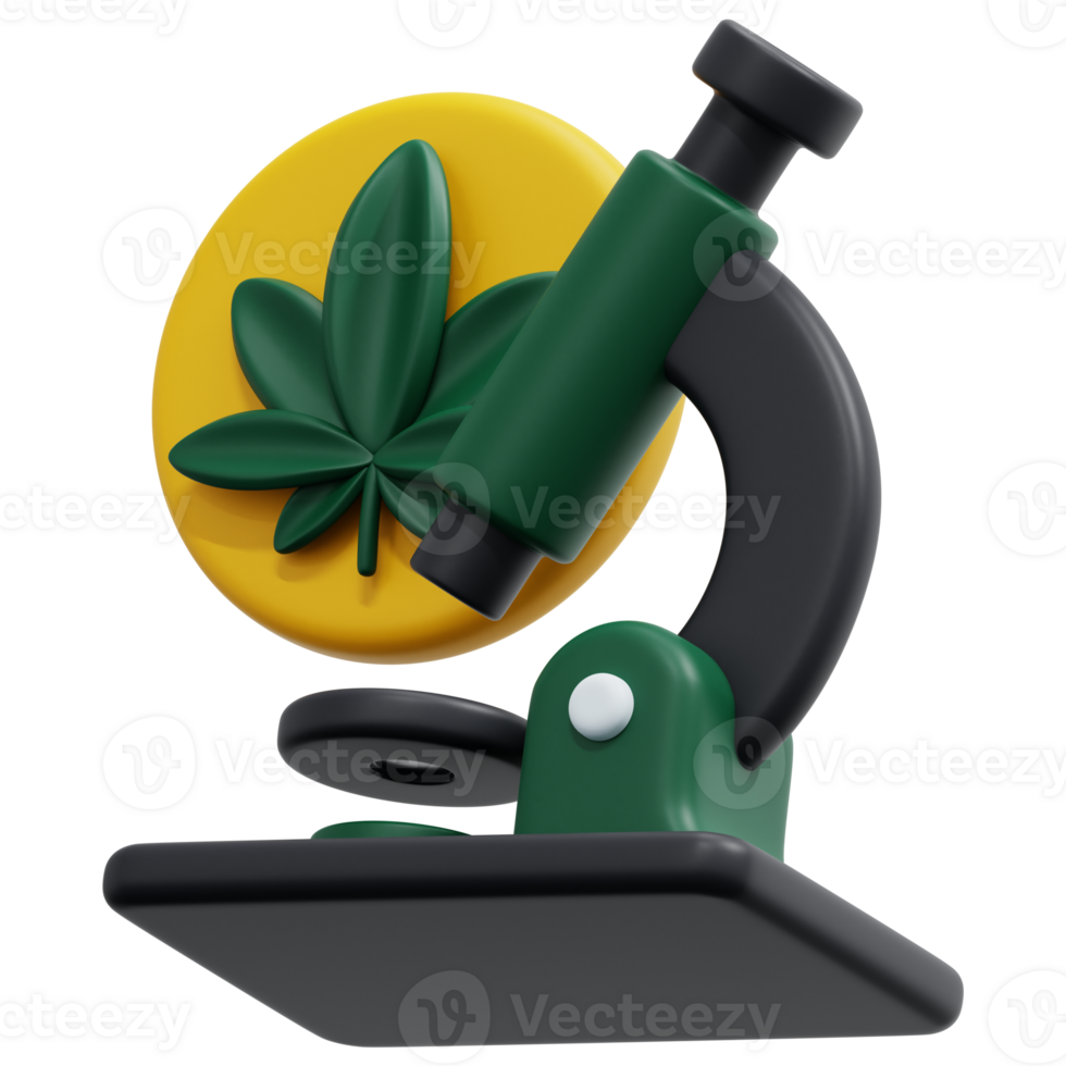 microscope 3d render icon illustration png
