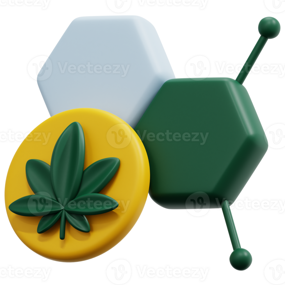molecules 3d render icon illustration png