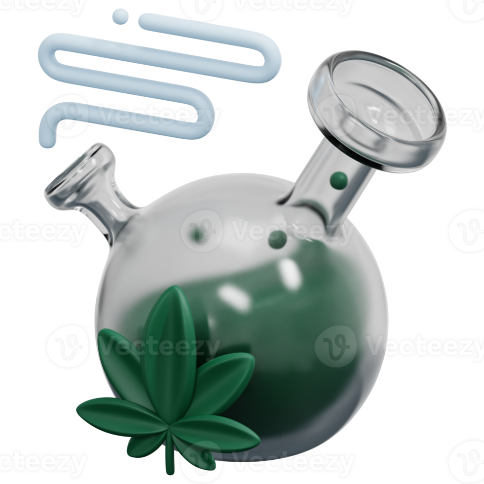 bong 3d render icon illustration png
