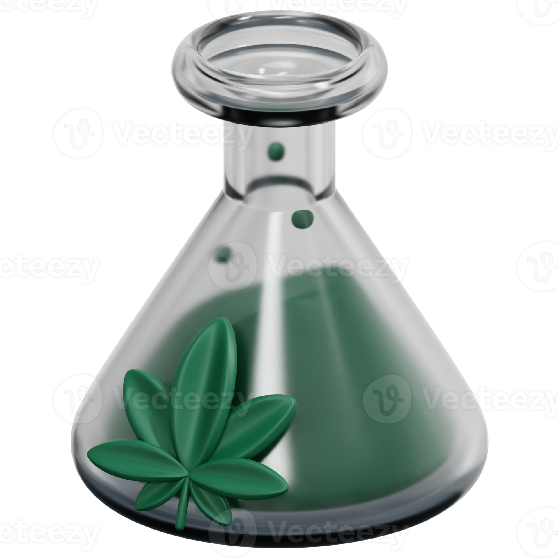 flask 3d render icon illustration 35631452 PNG