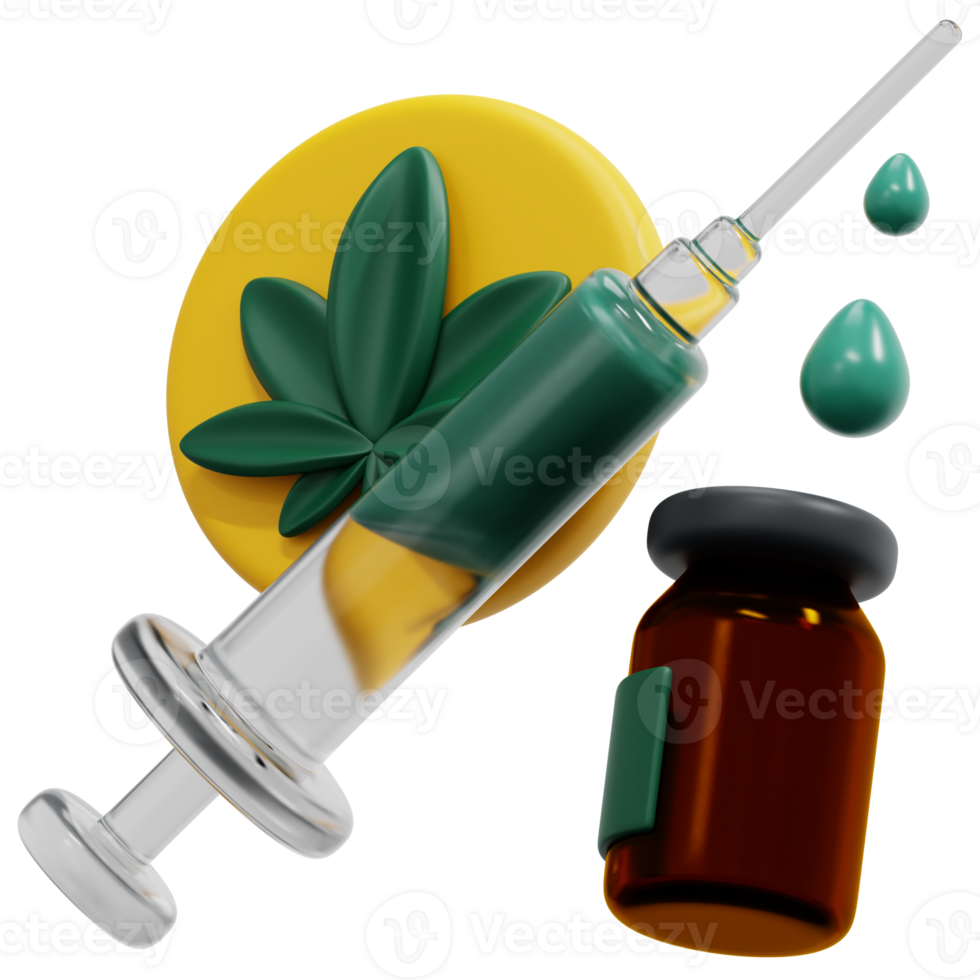 injections 3d render icon illustration png