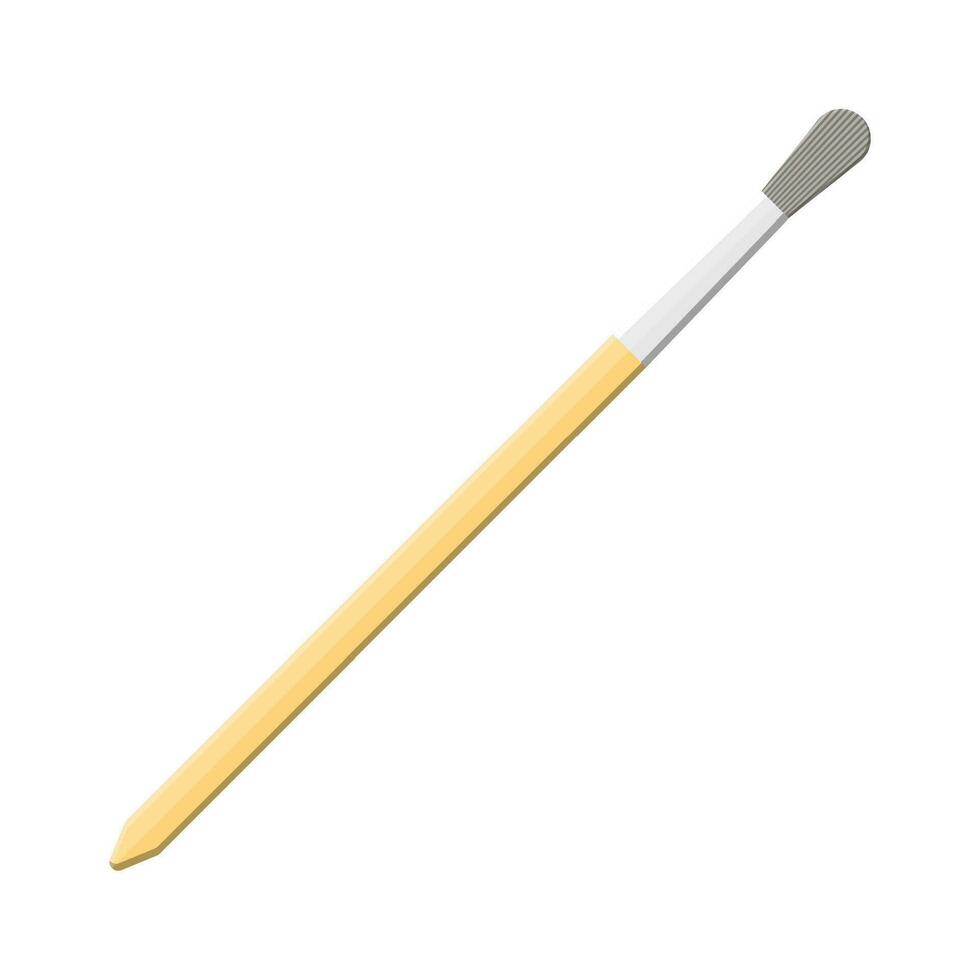 Paint brush isolated on white. Artist paintbrush. Office and school equipment, stationery. Vector illustration in flat style