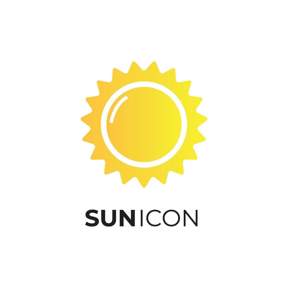 Sun icon vector isolated on white background for your web and mobile app design, Sun logo concept