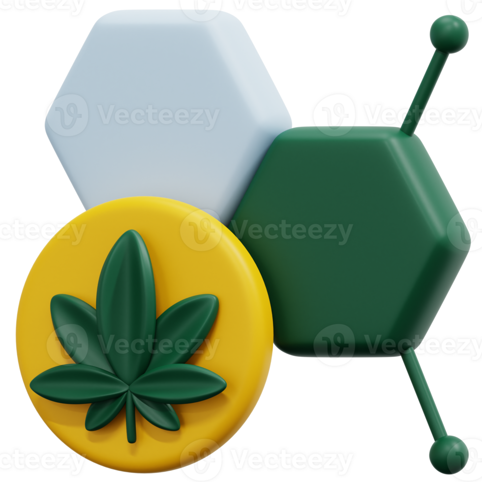 molecules 3d render icon illustration png