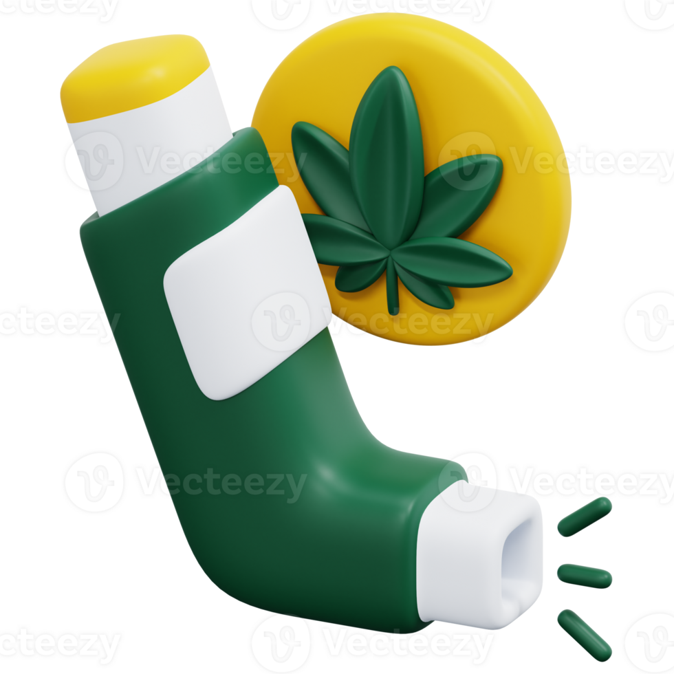 inhaler 3d render icon illustration png