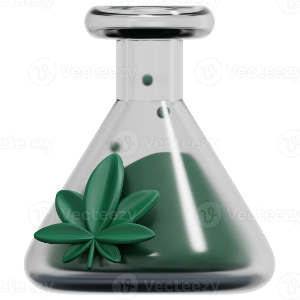 flask 3d render icon illustration png