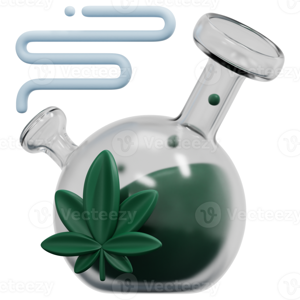 bong 3d render icon illustration png