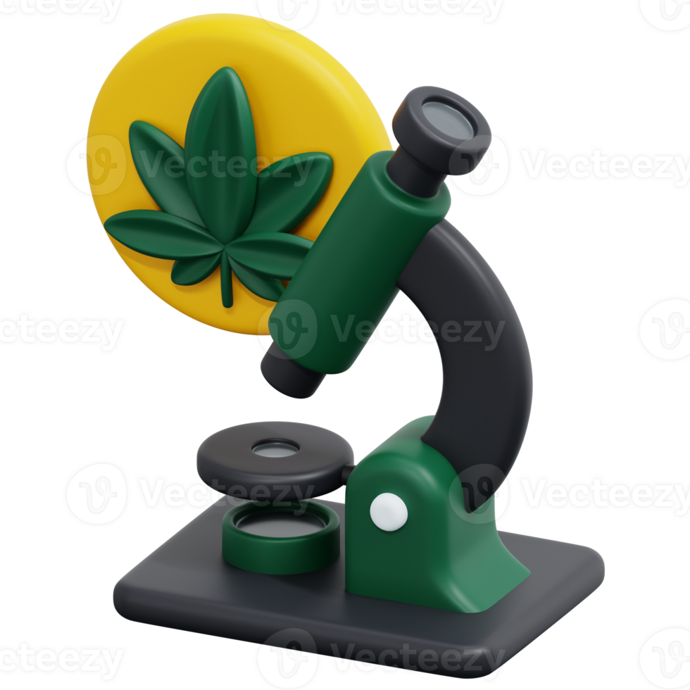 microscope 3d render icon illustration png