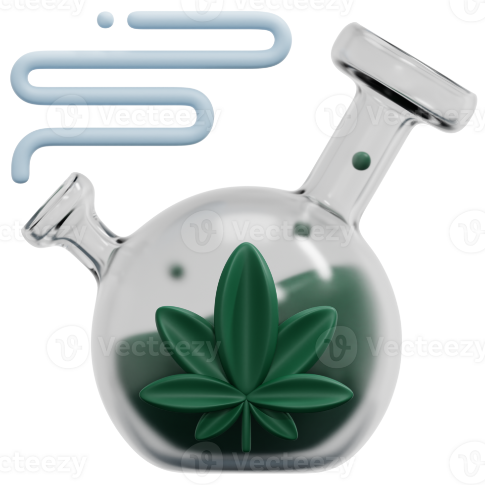 bong 3d render icon illustration png