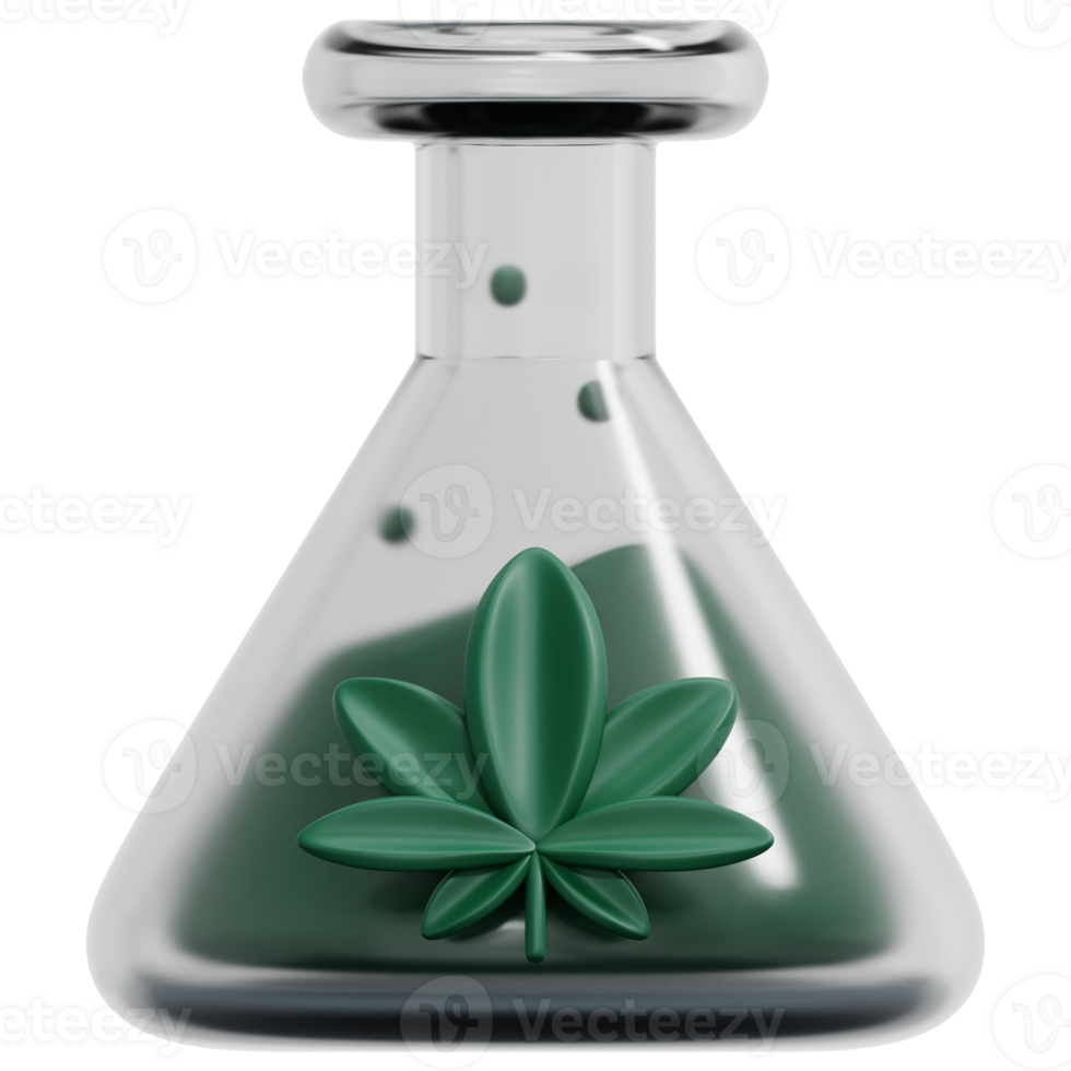 flask 3d render icon illustration png