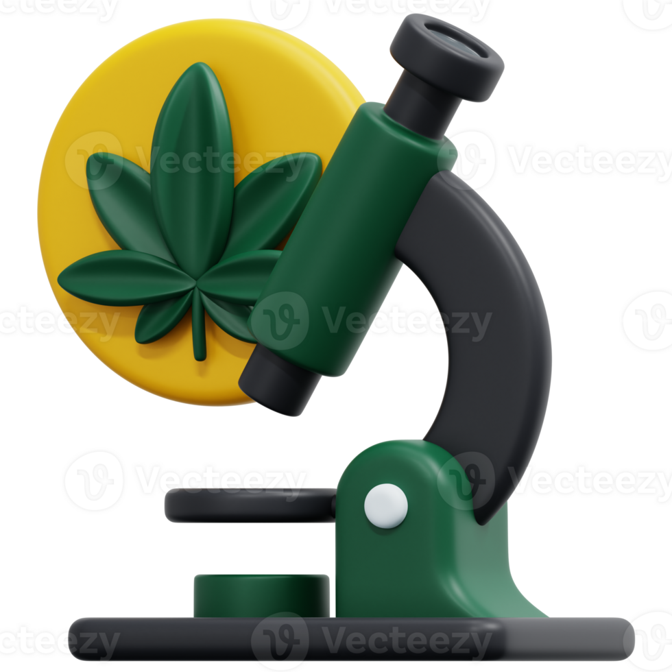microscope 3d render icon illustration png