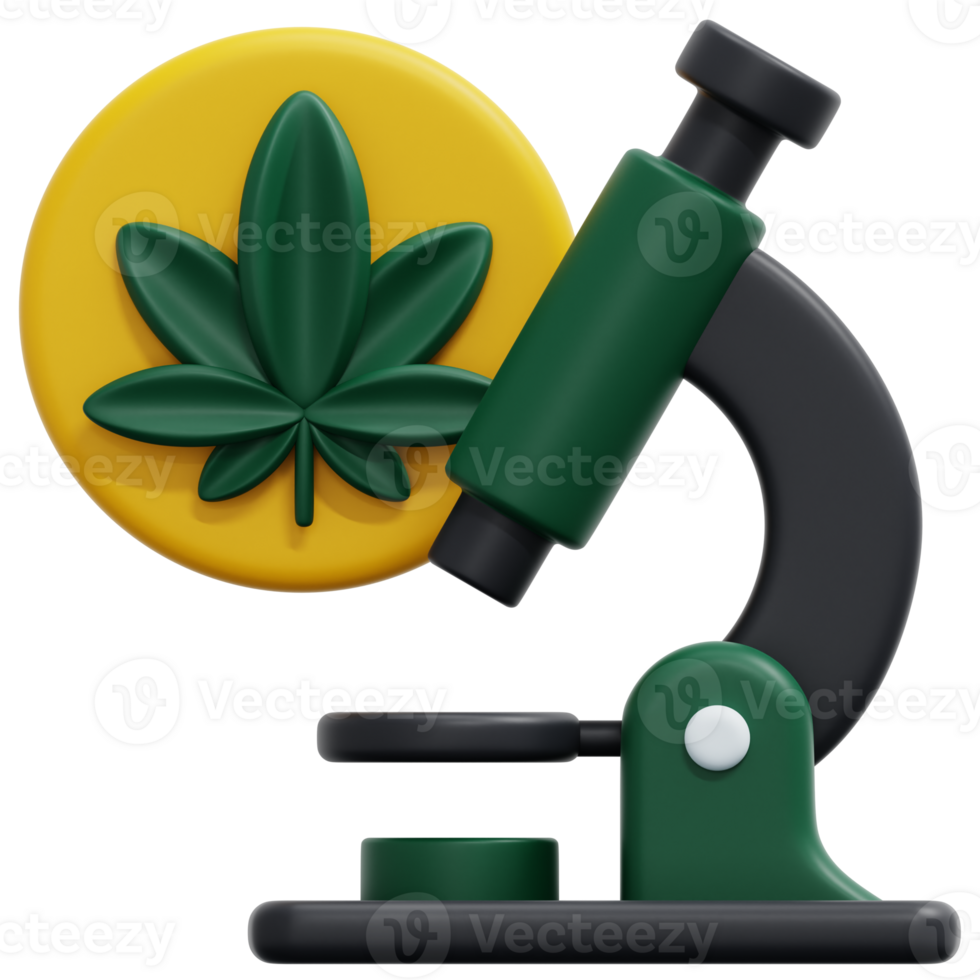microscope 3d render icon illustration png