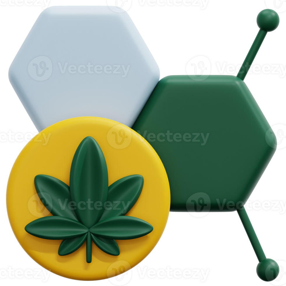 molecules 3d render icon illustration png