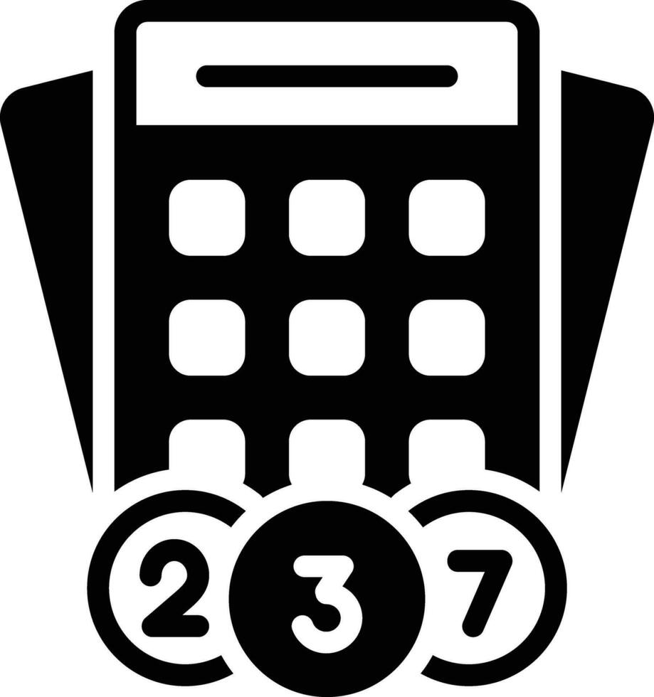 Solid icon for bingo vector