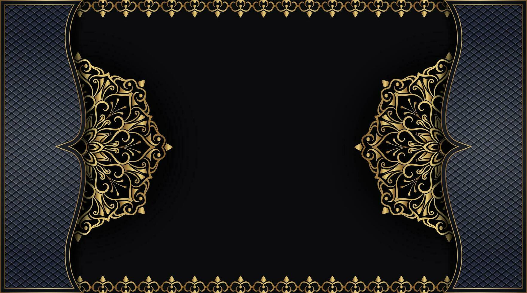luxury background with golden mandala ornament vector