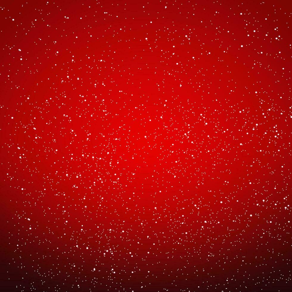 Dark red Winter background with snowflakes, vector illustration