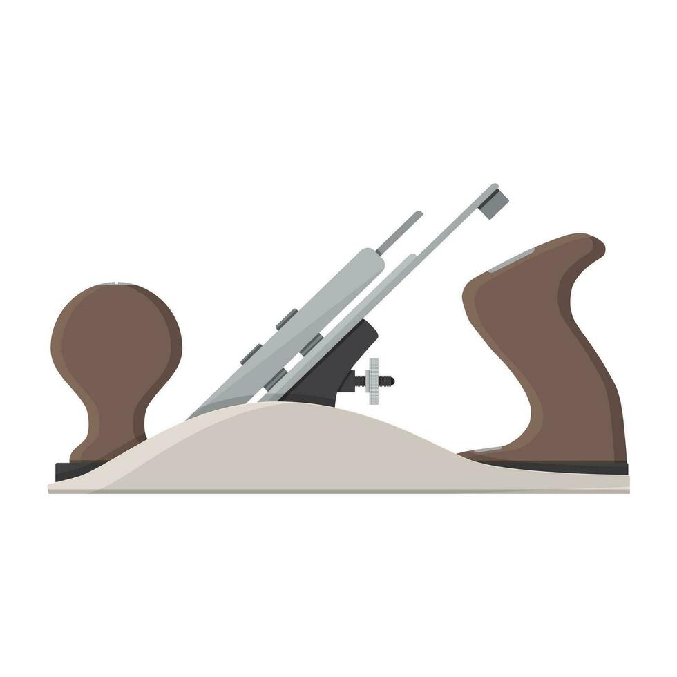 jointer plane. hand tool for carpentry. vector illustration in flat style