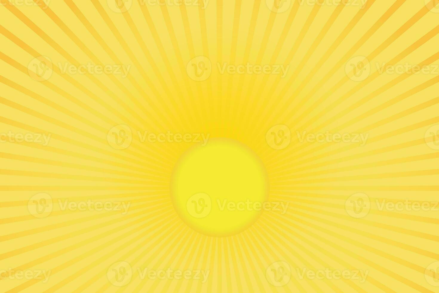 Sun rays Retro vintage style on yellow background, Sunburst Pattern Background. Rays. Summer Banner photo
