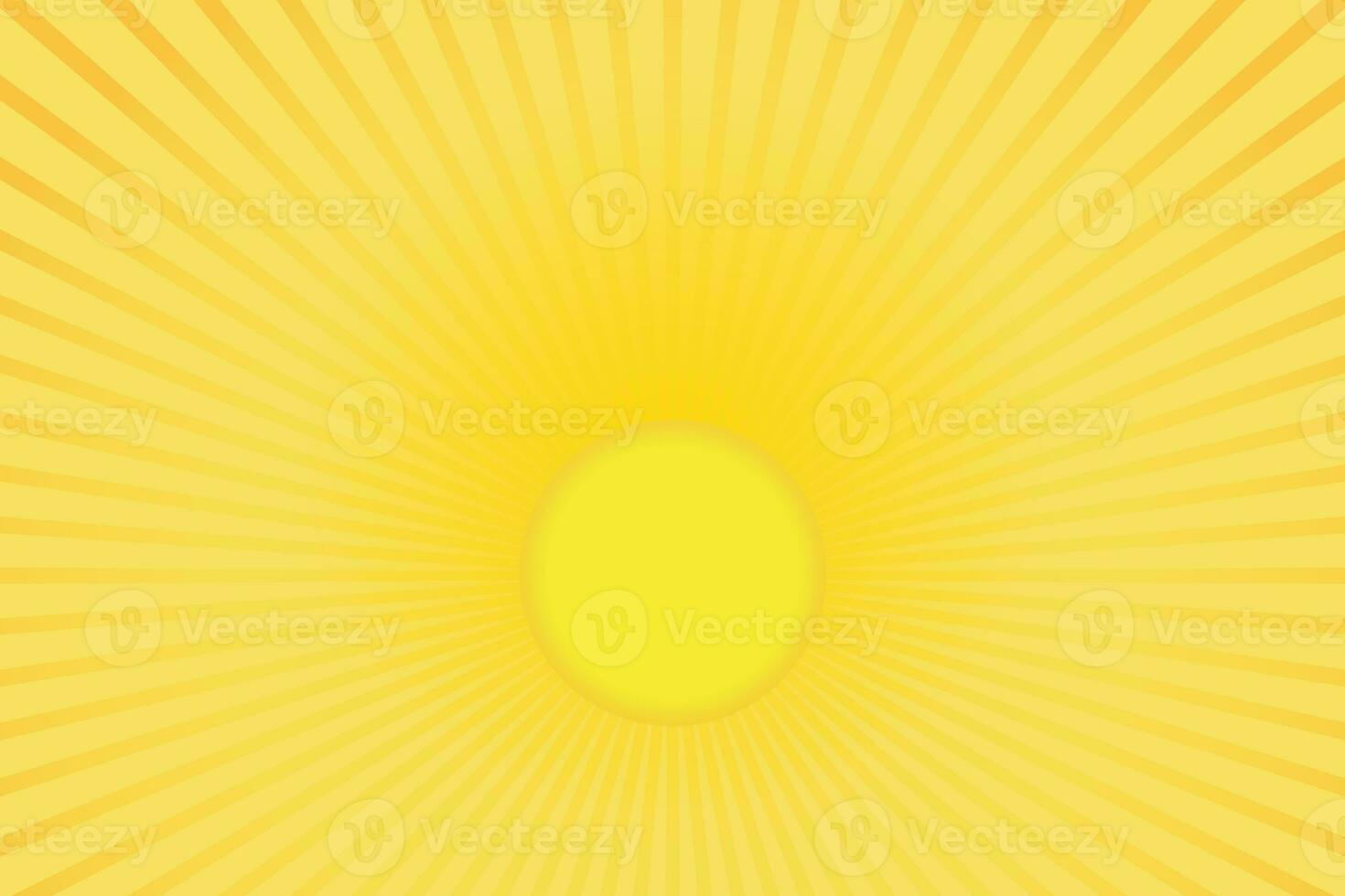 Sun rays Retro vintage style on yellow background, Sunburst Pattern Background. Rays. Summer Banner photo