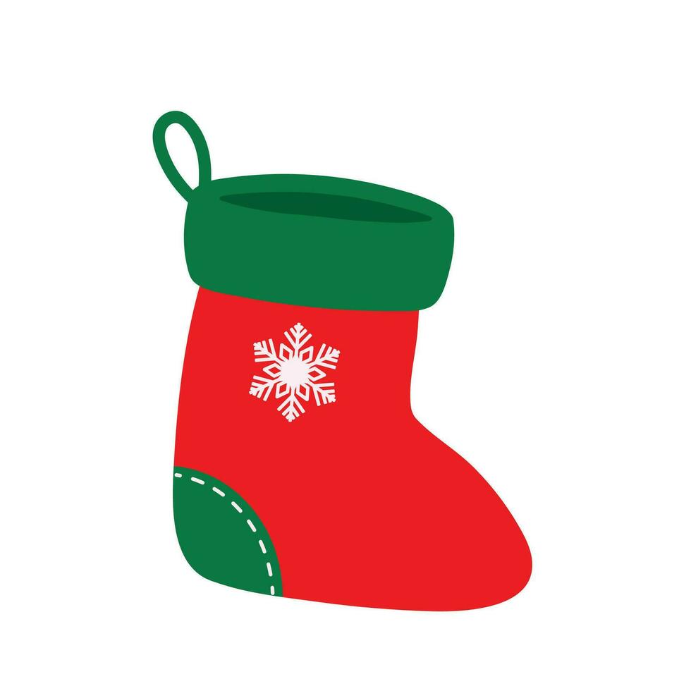 Christmas Sock Icon for Winter Element Decoration Vector Illustration