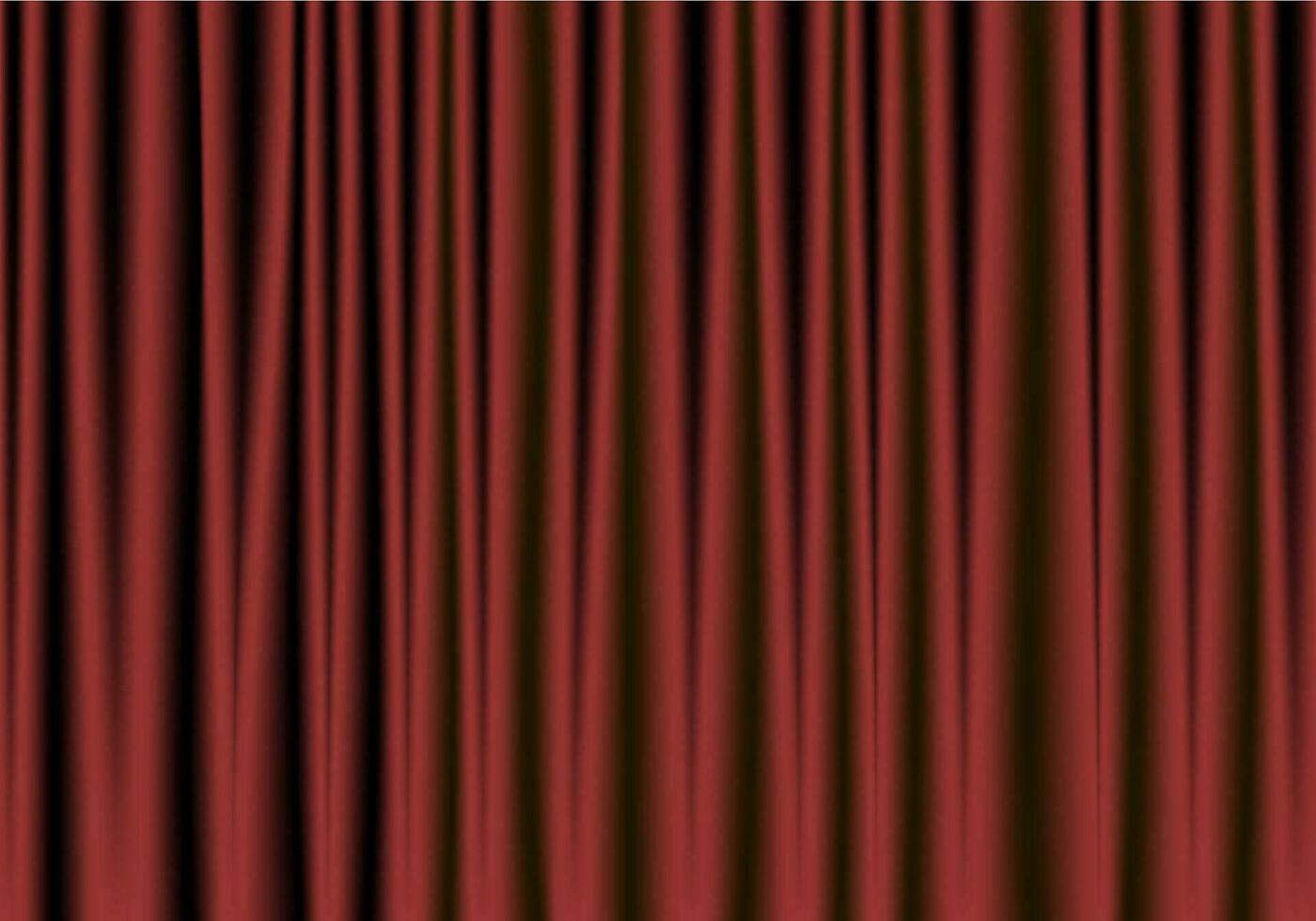 vector realistic red and black theater curtain illustration