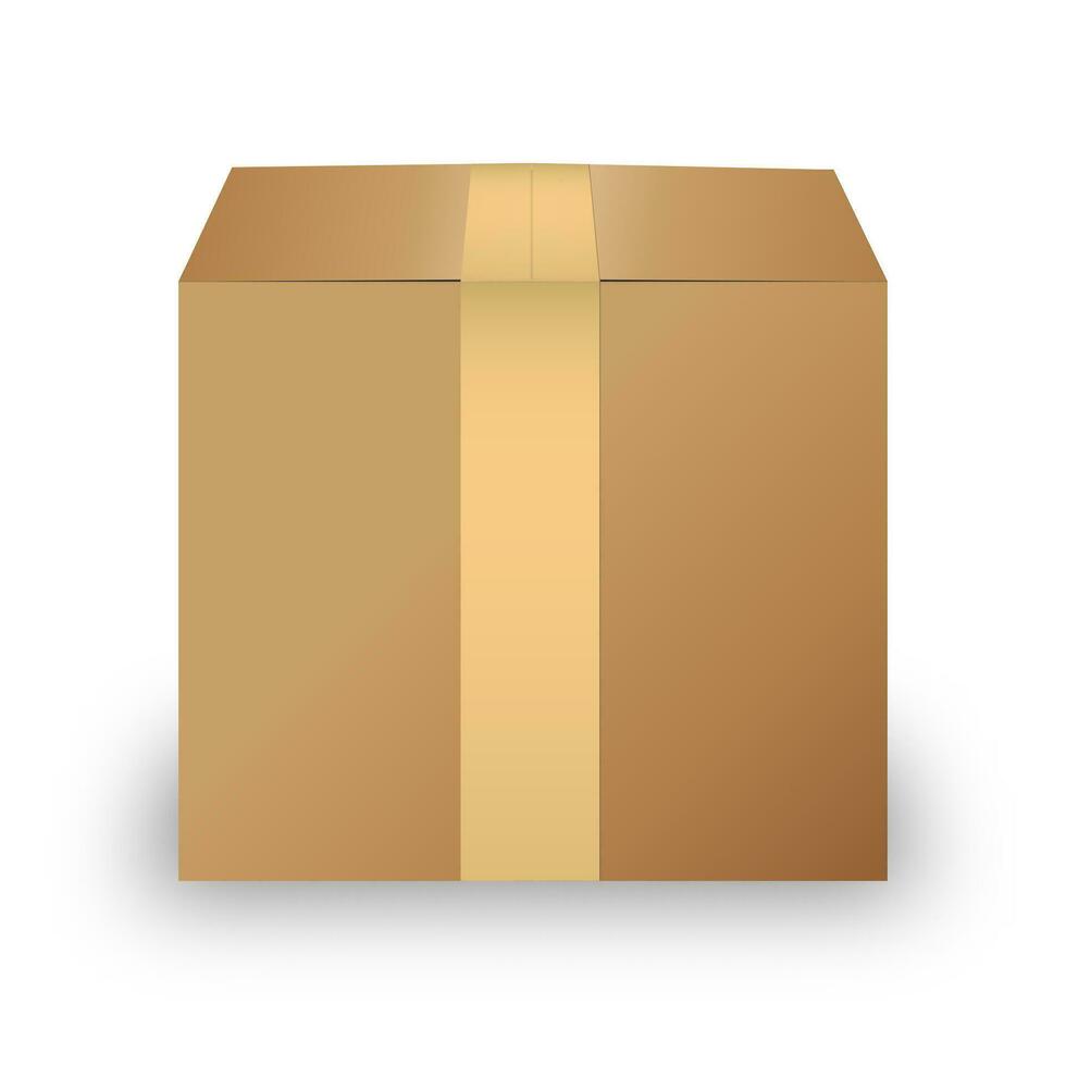 caja de cartón caja aislado en blanco antecedentes vector ilustración