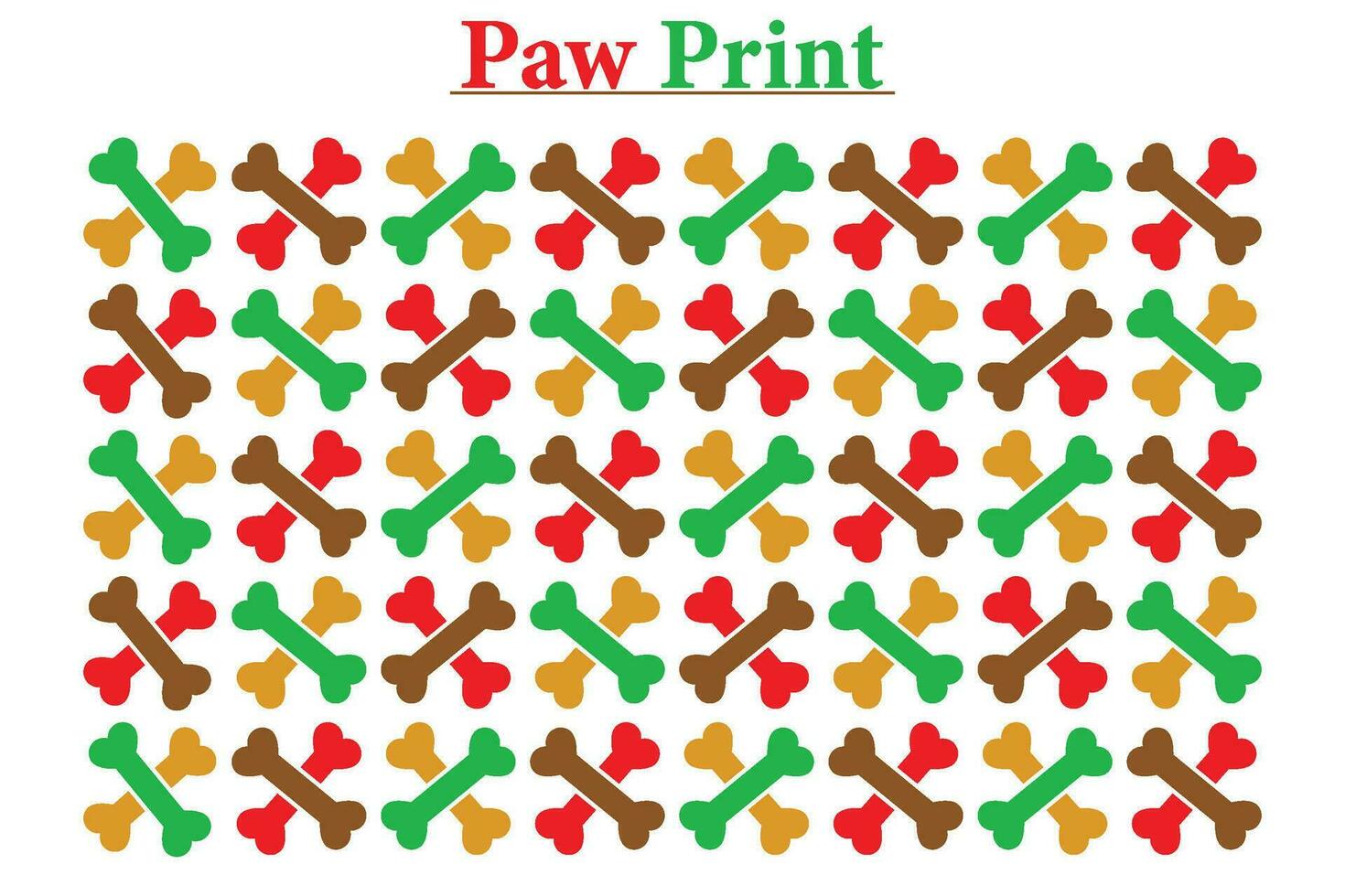 Paw Print Vector Background