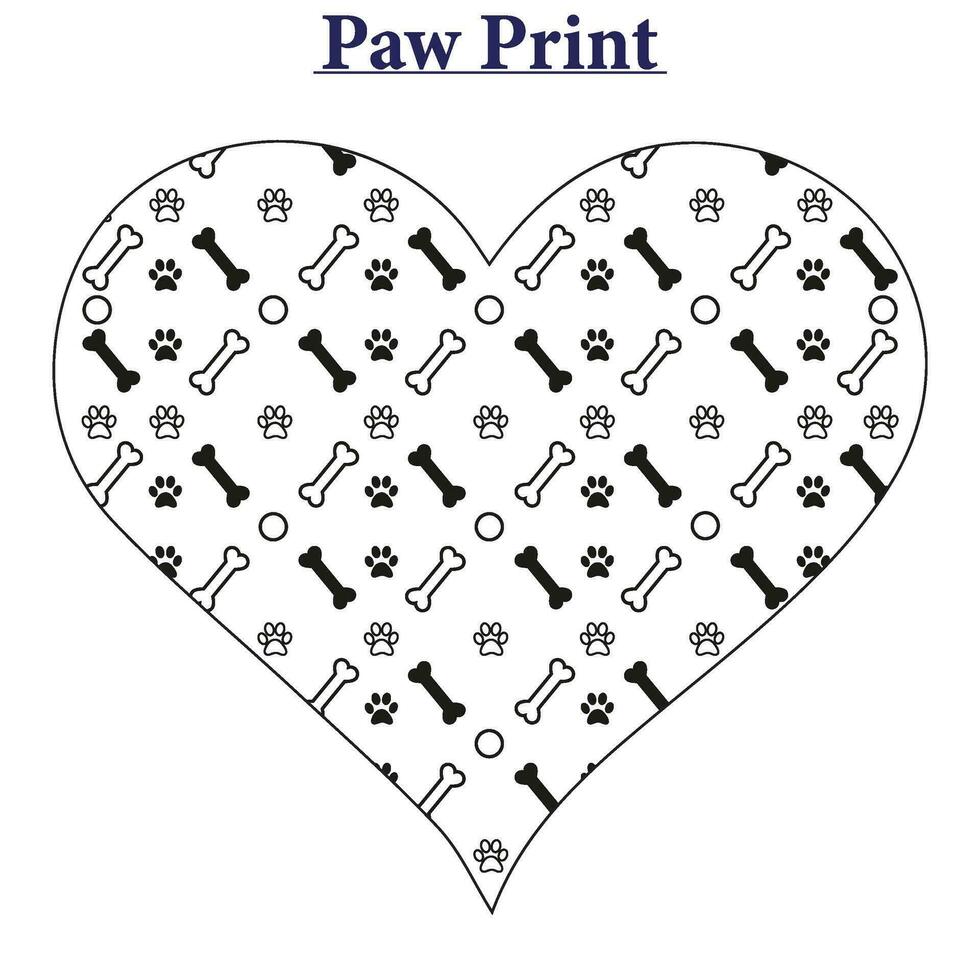 Paw Print Vector Background