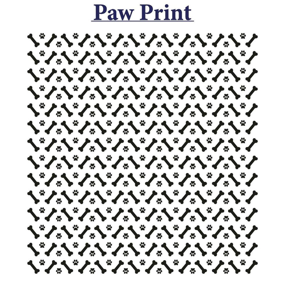 Paw Print Vector Background