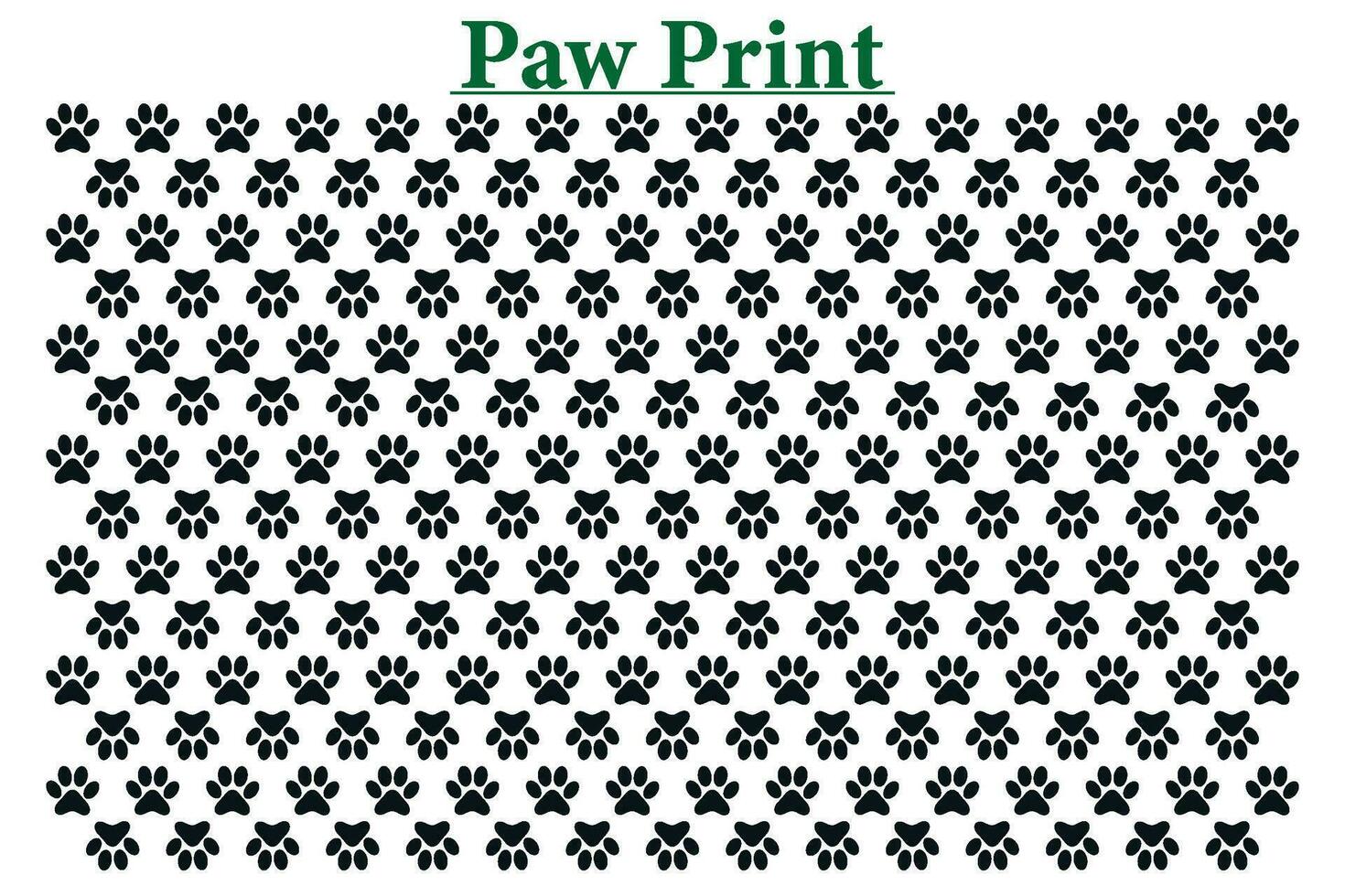 Paw Print Vector Background