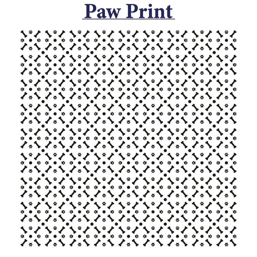 Paw Print Vector Background